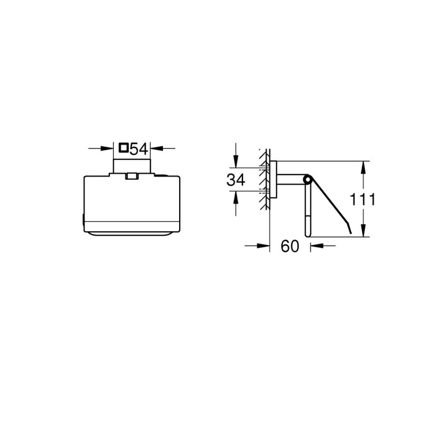 GROHE 41102000 - Toalettpappershållare START CUBE i polerat krom