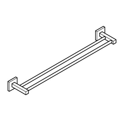 GROHE 411042430 - Tvåarmad handdukshållare START CUBE 654 mm svart