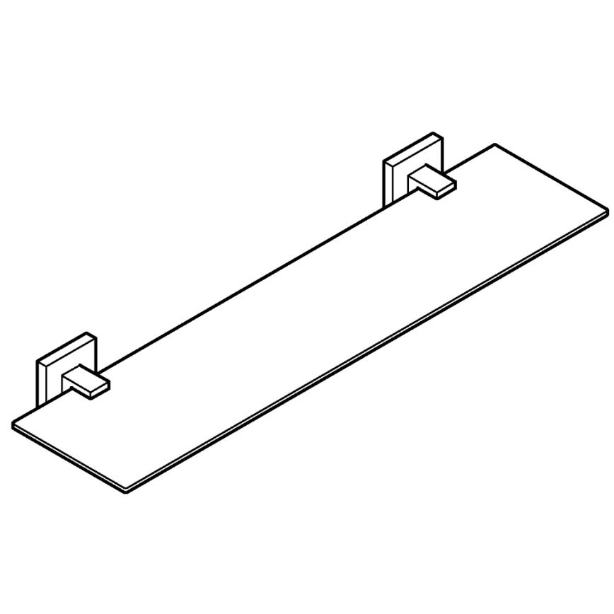 GROHE 41109000 - Glashylla START CUBE 530 mm, polerad krom
