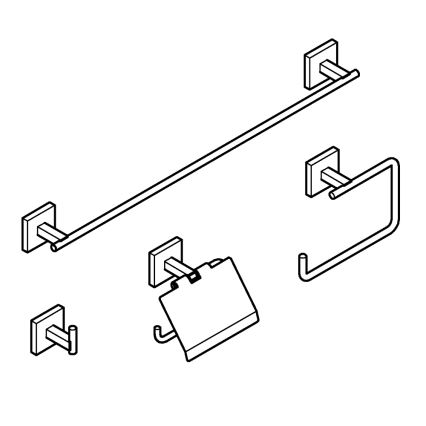 GROHE 41115000 - Tillbehörsset START CUBE 558 mm polerad krom