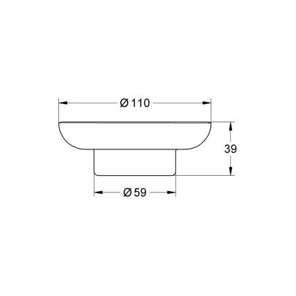 GROHE 41182000 - Tvålhållare START, 110 mm, klar