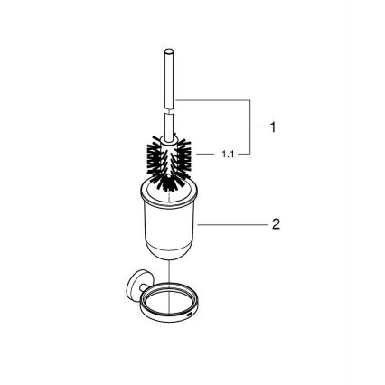GROHE 41185DC0 - Toalettrengöringsset ESSENTIALS i rostfritt stål
