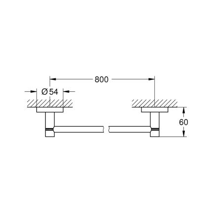 GROHE 41187000 - Handdukshållare START 854 mm blank krom
