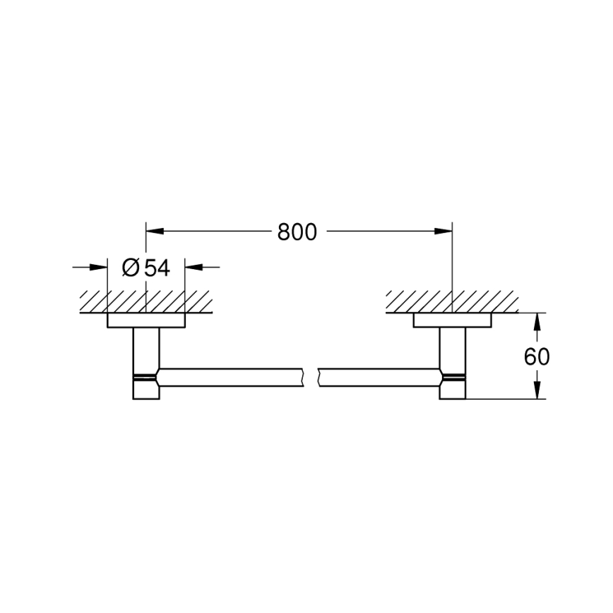 GROHE 41187000 - Handdukshållare START 854 mm blank krom