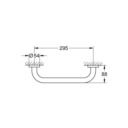 GROHE 411892430 - Badkarshandtag START 349 mm svart