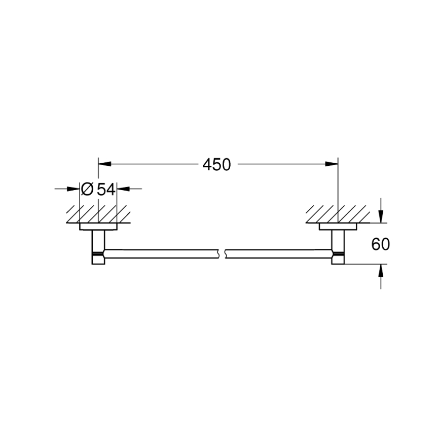 GROHE 41197DC0 - Handdukshållare START 504 mm i rostfritt stål