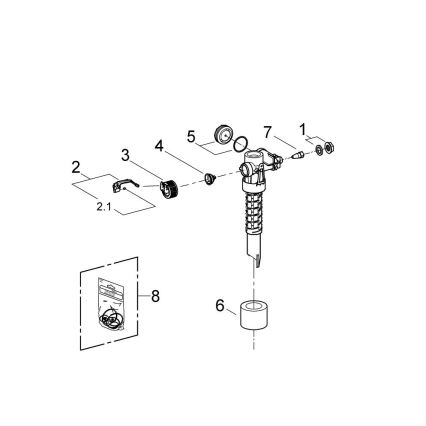 GROHE 43537000 - Fyllningsventil vit