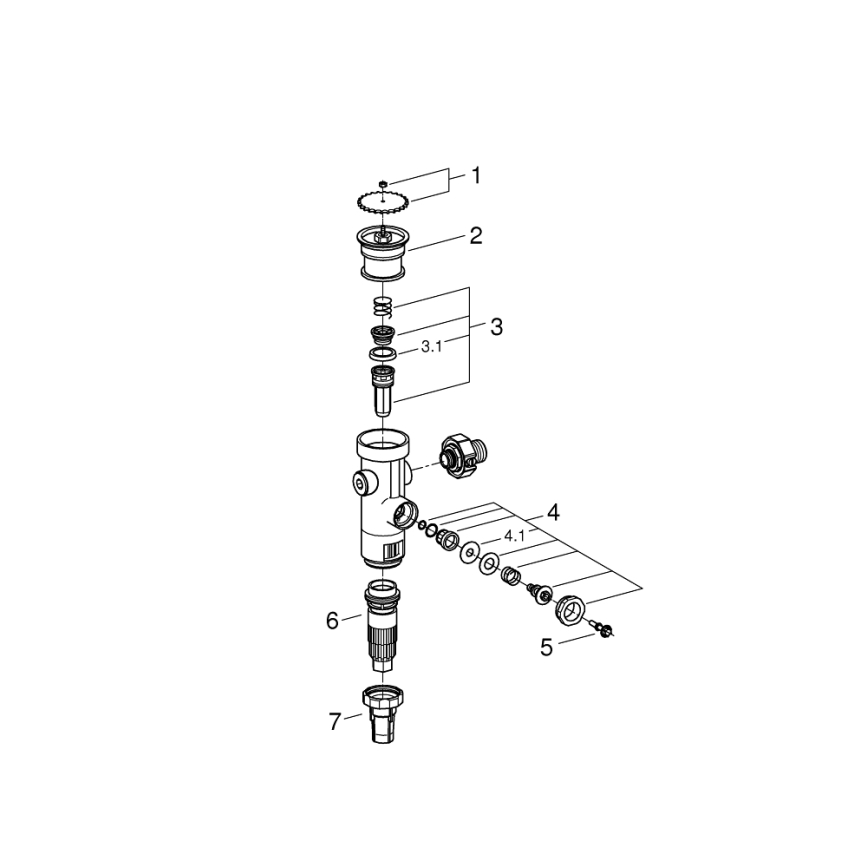 GROHE 43996000 - Tryckspolningsventil RONDO 3”