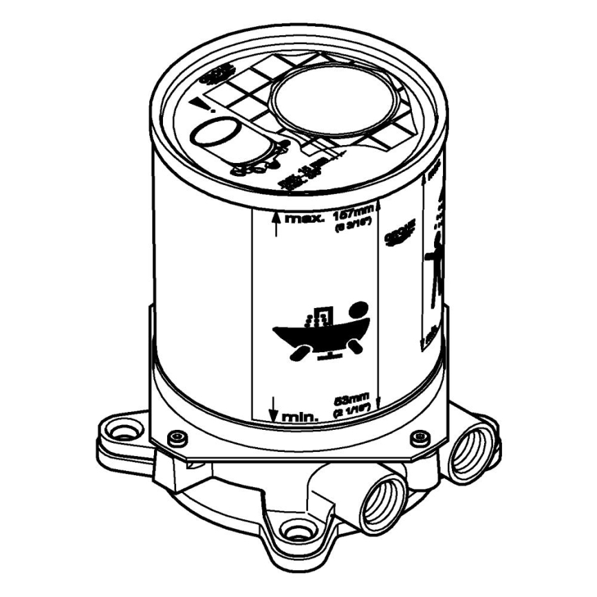 GROHE 45984001 - Inbyggnadssats DN 15 i mässing