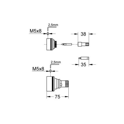 GROHE 47781000 - Förlängningsset 27,5 mm