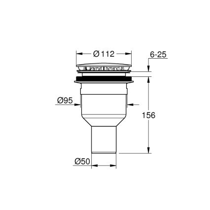 GROHE 49533000 - Avloppssats Ø 112 mm i polerad krom