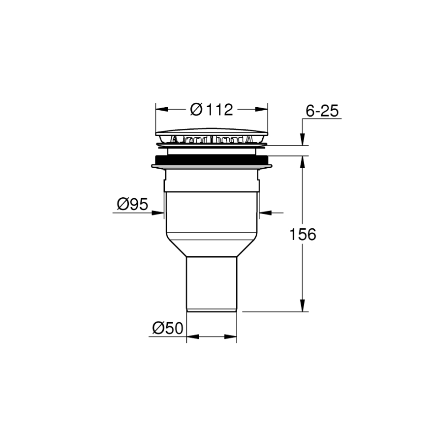 GROHE 49533000 - Avloppssats Ø 112 mm i polerad krom