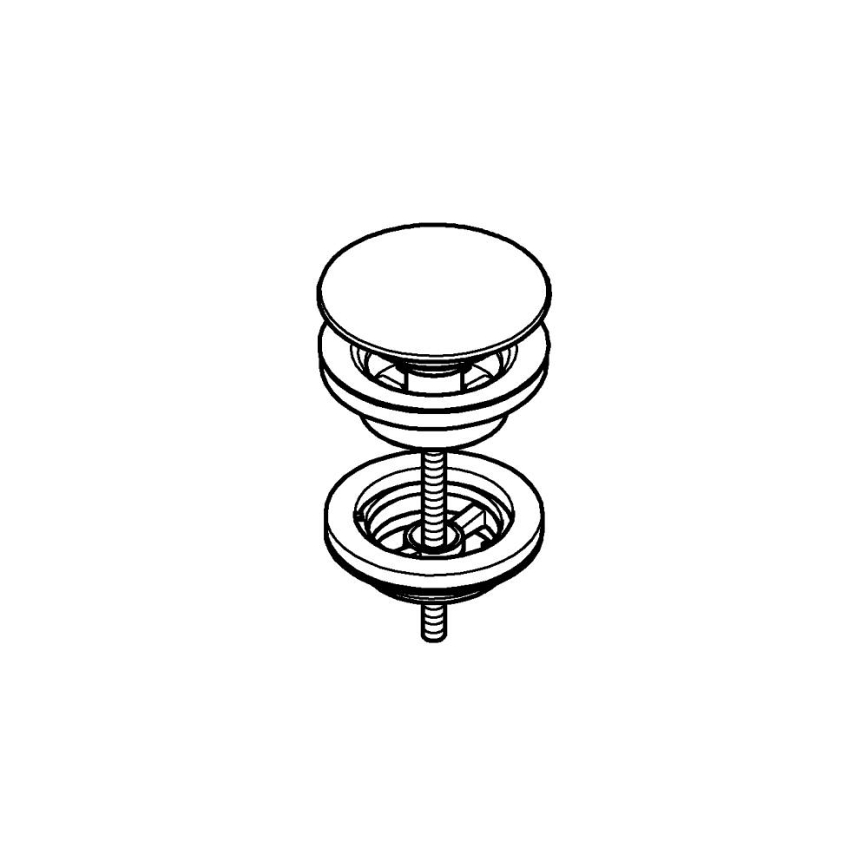 GROHE 65807000 - Avloppssats i polerad krom