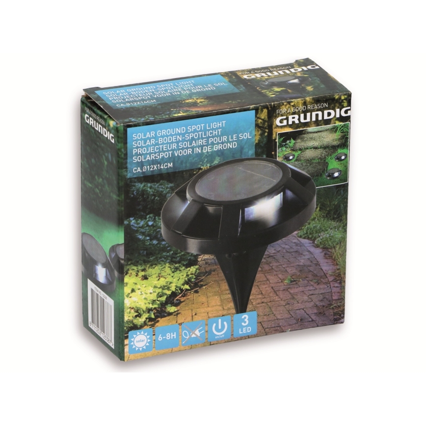 Grundig 12338 - LED Solcellslampa 3xLED/1xAAA 600 mAh