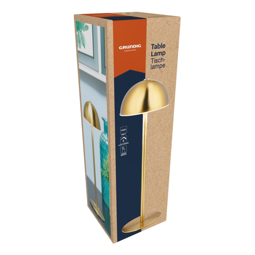 Grundig - beröringsstyrd LED-skrivbordslampa 2 W/5 V 1200 mAh
