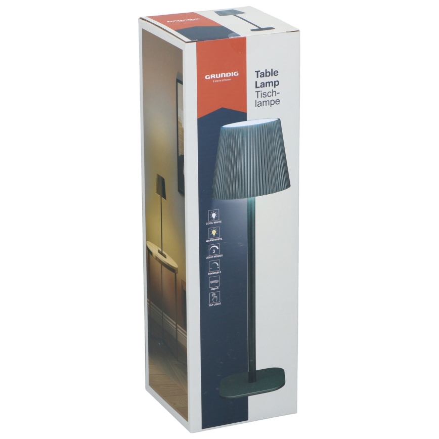 Grundig - Dimbar, beröringsstyrd LED-bordslampa, 5V, 1200 mAh