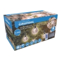 Grundig - Dimbar solcellsdriven ljusslinga med 50 LED, 8 funktioner, 9,35 m, varmvit, 1200 mAh, IP44 + fjärrkontroll