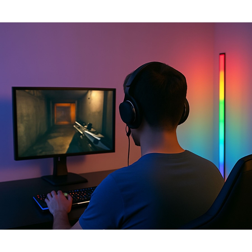 Grundig - dimmbar LED RGBW golvlampa LED/6W/230V + fjärrkontroll