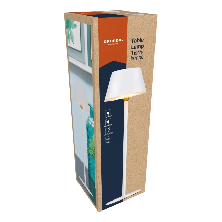 Grundig - LED-beröringsstyrd bordslampa LED/5V 1200 mAh