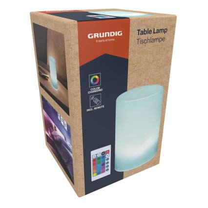 Grundig - LED RGB dimbar bordslampa LED/3xAAA + fjärrkontroll