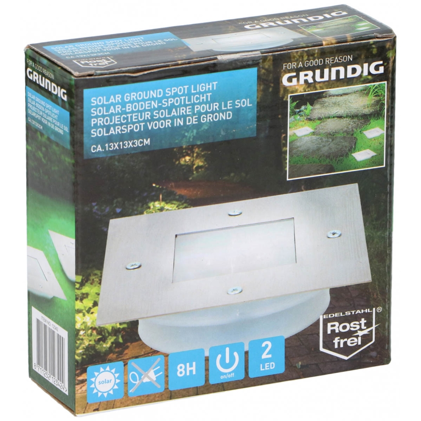 Grundig - LED infälld solarmonterad lampa 2xLED/1,2V 600 mAh IP44