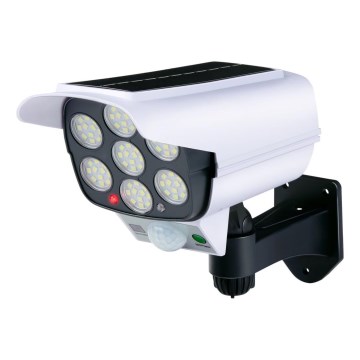 Grundig - LED-solcellsattrapp av säkerhetskamera med sensor LED/1,2V 800 mAh + fjärrkontroll