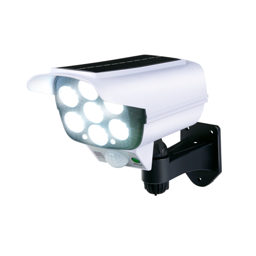 Grundig - LED-solcellsattrapp av säkerhetskamera med sensor LED/1,2V 800 mAh + fjärrkontroll