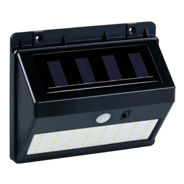 Grundig - LED solcellsdriven vägglampa med sensor LED/1,2V 600 mAh IP44