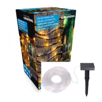 Grundig - LED solcellsljusslinga 10m LED/1,2V 600mAh