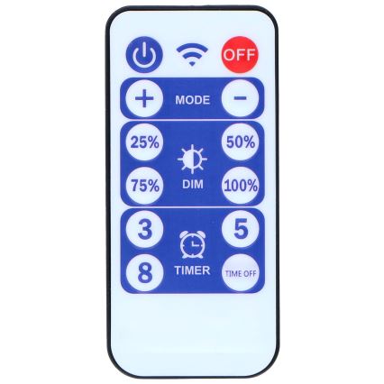 Grundig - LED dimbar solcellskedja 50xLED/8 funktioner 9,35m IP44 varmvit 600 mAh + fjärrkontroll