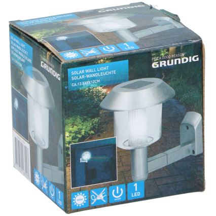 Grundig - LED solcellsvägglampa LED/1,2V 600 mAh