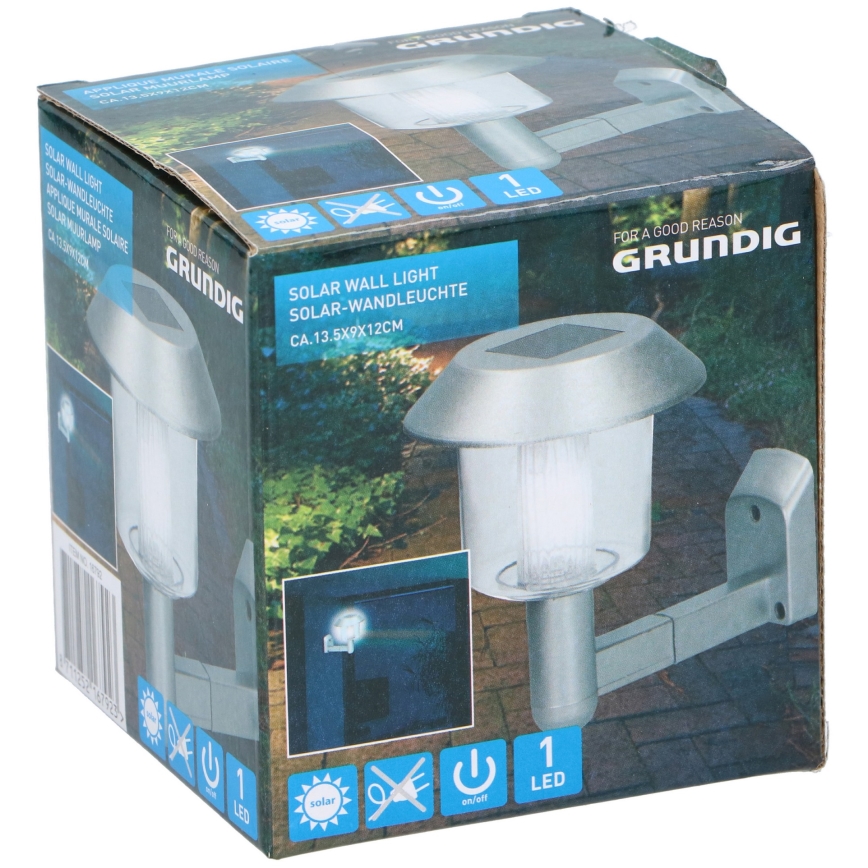 Grundig - LED solcellsvägglampa LED/1,2V 600 mAh