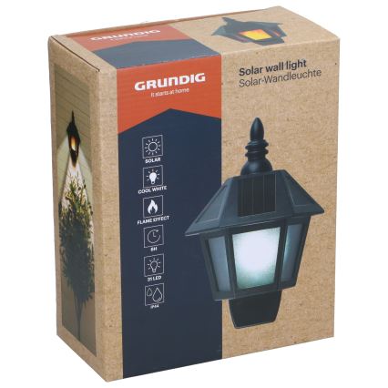 Grundig - LED solcellsvägglampa LED/1,2V 600 mAh IP44