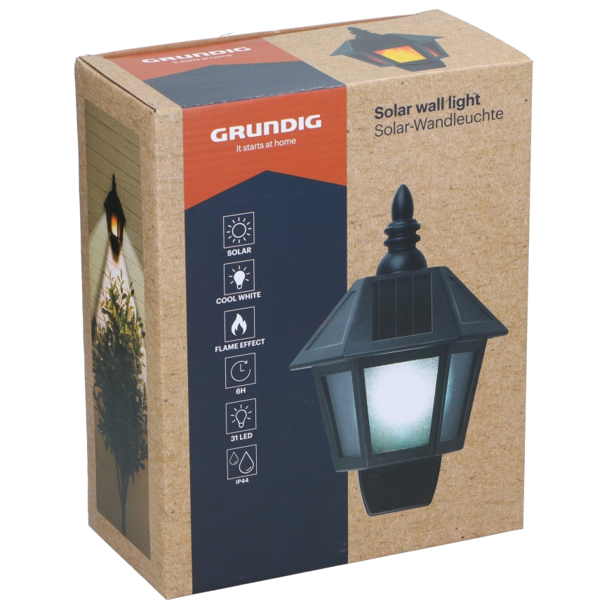 Grundig - LED solcellsvägglampa LED/1,2V 600 mAh IP44