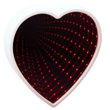 Grundig - LED Spegel HEART LED/3xAA