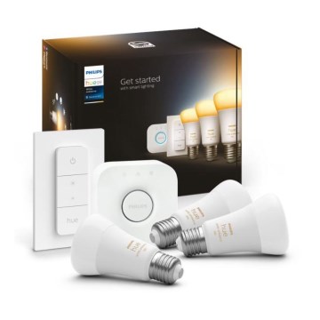 Grundpaket Philips Hue White Ambiance 3xE27/11W 2200-6500K + anslutningsenhet och fjärrkontroll