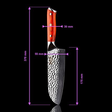 Gudaro - 5-delars set med damaskus köksknivar från MIYABI + magnetisk knivlist