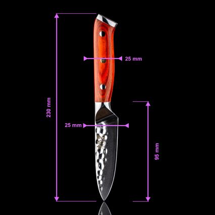 Gudaro - 5-delars set med damaskus köksknivar från MIYABI + magnetisk knivlist