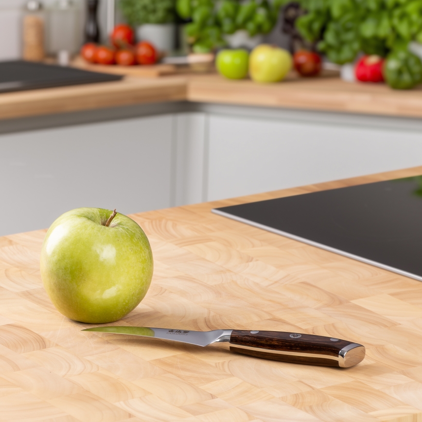 Gudaro -Damaskus-fruktkniv FENG 3,5, 67 lager stål, längd 9,5cm