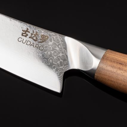 Gudaro - Damaskus-kockkniv TAKUMI 8, 67-lagers stål, längd 20 cm, valnöt
