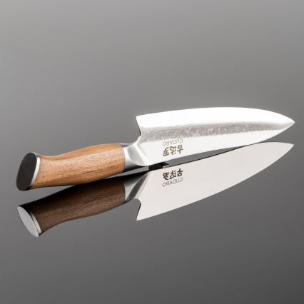 Gudaro - Damaskus-kockkniv TAKUMI 8, 67-lagers stål, längd 20 cm, valnöt