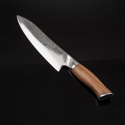 Gudaro - Damaskus-kockkniv TAKUMI 8, 67-lagers stål, längd 20 cm, valnöt