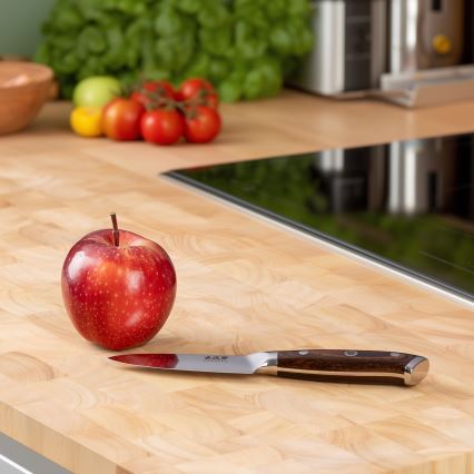 Gudaro - Damaskus-kökskniv FENG 3,5, 67-lagers damaskusstål, bladlängd 9,5 cm