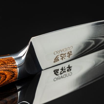 Gudaro - Damaskus-kökskniv FENG 3,5, 67-lagers damaskusstål, bladlängd 9,5 cm