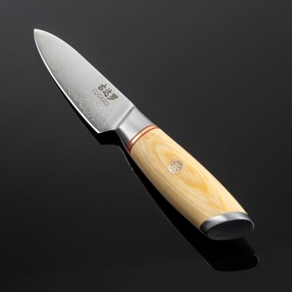 Gudaro - Damaskus kökskniv HIKARI 3,5, 67-lagers stål, längd 9,5 cm