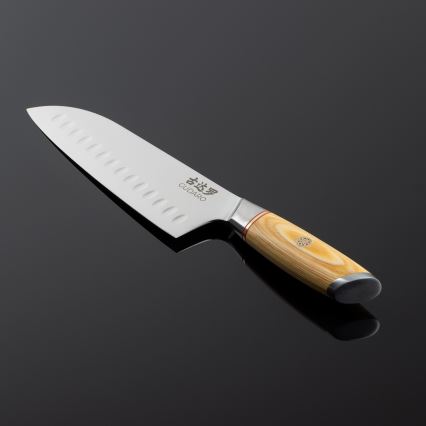 Gudaro - Santokukniv i 67-lagers damaskusstål HIKARI 7, längd 17,5 cm