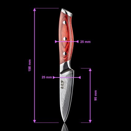 Gudaro - KENSHO 7-delars köksknivset med knivblock i akaciaträ