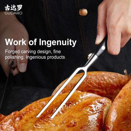 Gudaro - Köksgaffel MIYABI svart/pakkaträ