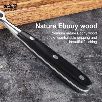 Gudaro - Köksgaffel MIYABI svart/pakkaträ