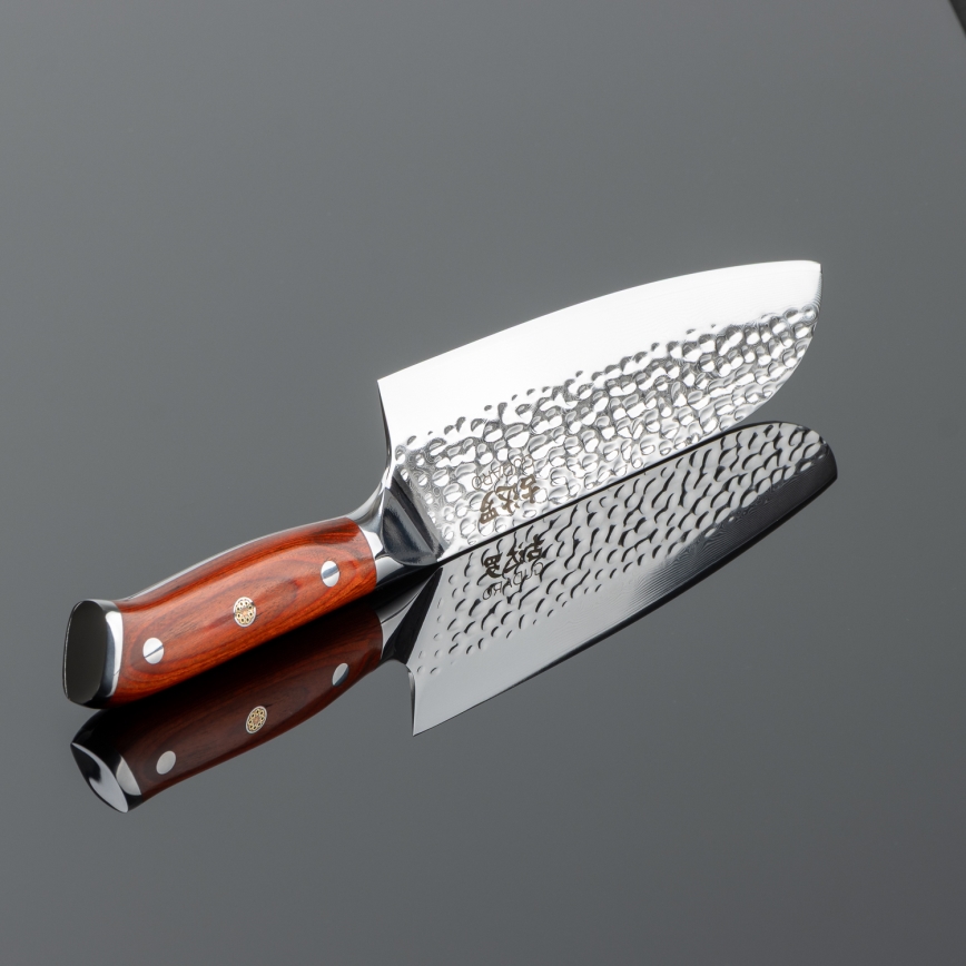 Gudaro - Santoku-kökskniv MIYABI 7, i damaskusstål med 67 lager, längd 17,5 cm